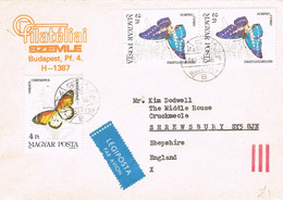 47850. Carta Aerea BUDAPEST (Hungria) 1985. Mariposas, Papillon - Brieven En Documenten