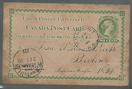 59553) Canada Post Card Amherst Postmark Cancel 1894 - 1860-1899 Reign Of Victoria