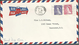 59561) Canada Airmail FDC Postmark Cancel Winnipeg1953 - Luchtpost