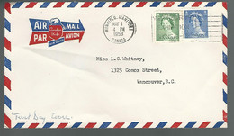 59562) Canada Airmail FDC Postmark Cancel Winnipeg1953 - 1952-1960