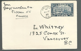 59563) Canada FDC Postmark Cancel Pictou 1933 - ....-1951