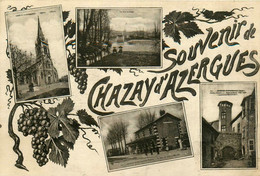 Chazay D'azergues * Souvenir De La Commune * Cpa 4 Vues - Other & Unclassified