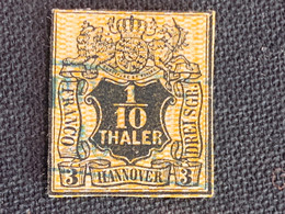 Allemagne Royaume Hanovre Hannover 1/10 T. Noir ( Orange) Oblitéré - Hannover