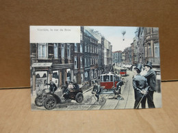 VERVIERS (Belgique) La Rue Du Brou Carte Humoristique Automobile Tramway Ballon Velo - Verviers