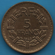 FRANCE 5 FRANCS 1946 KM# 888a Lavrillier - 5 Francs