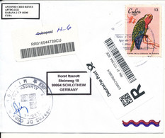 Cuba Registered Cover Sent To Germany With More Topic Stamps On Front And Backside Of The Cover - Brieven En Documenten