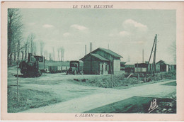 CPA - ALBAN - LA GARE - Alban