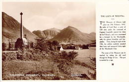 CPA Royaume Unis - Ecosse - Macdonald Monument - Glencoe - The Glen Of Weeping - Valentine & Sons Ltd. - Photo - Other & Unclassified