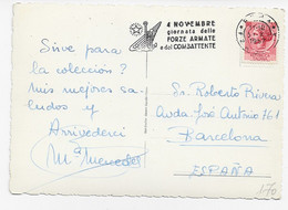 3721  Postal Roma 1957,, Flamme  " 4 Novembre Giornata Delle Forze Armate E Del Combattente " - 1946-60: Poststempel