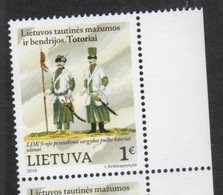 LITHUANIA, 2018, MNH, ETHNIC MINORITIES IN LITHUANIA, COSTUMES, SWORDS, MILITARY UNIFORMS, 1v - Costumes