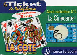 TICKET TELEPHONE, ECHANTILLON 3 MN - N° 4 - NON GRATTEE - Tirage 2000 Ex - FT