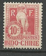 INDOCHINE TAXE N° 8 NEUF* TRACE DE CHARNIERE / MH - Strafport