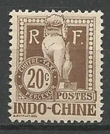 INDOCHINE TAXE N° 10 NEUF* TRACE DE CHARNIERE / MH - Segnatasse