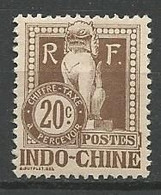 INDOCHINE TAXE N° 10 NEUF* TRACE DE CHARNIERE / MH - Timbres-taxe