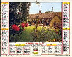 Almanach PTT - Jean Lavigne - Yvelines - Val D'Oise - 1986 - Tamaño Grande : 1981-90