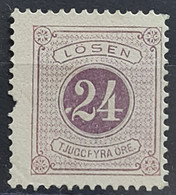 SWEDEN 1886 - MLH - Sc# J18a - One Tooth Missing On Left Edge! - Postage Due 24o - Impuestos