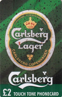 UK - Carlsberg, World Telecom Prepaid Card 2 Pounds, Exp.date 31/03/98, Used - Advertising