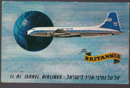 Une Carte Postale  Israël  Airlines  Britannia   Destination London - Briefe U. Dokumente