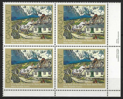 CANADA...QUEEN ELIZABETH II...(1952-22..).." 1981.."...MINI SHEET.......SG1011........IMPRINT X BLOCK OF 4......MNH. - Unused Stamps