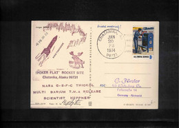 USA 1974 Poker Flat Rocket Site Chatanika Alaska Interesting Postcard - Briefe U. Dokumente