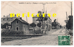 62  Samer  Passage à Niveau Et Rue De La Gare - Samer