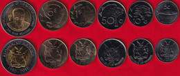 Namibia Set Of 6 Coins: 5 Cents - 10 Dollars 2000-2022 UNC - Namibië