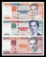 Cuba 2021 Banknotes $200, $500 And $1000 CUP UNC - Cuba