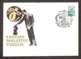 Schach Ajedrez Echecs 1983 Postmark Int. Chess Tournament In Memoriam P.Keres On Souvenir Cover RARE - Schach