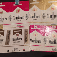 Lote 4 Marquillas De Cigarrillos Malboro - Origen: USA - Contenitori Di Tabacco (vuoti)