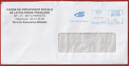 Polynésie Française / Tahiti - 1 Enveloppe / Timbrée En Novembre 2022 / Papeete / CPS - Gebraucht