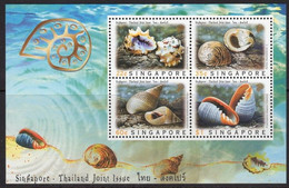Singapore 1997 MiNr. (Block 58) Singapur Joint Issues Thailand Marine Life Shells S\sh MNH** 4.00 € - Singapur (1959-...)