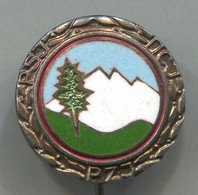 Alpinism Mountaineering - PSJ Yugoslavia Association, Vintage Pin Badge Abzeichen, Enamel - Alpinisme