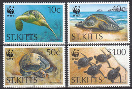 ST KITTS  SCOTT NO 381-84  MNH  YEAR  1995 - St.Kitts Und Nevis ( 1983-...)