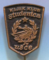 Rowing Kayak Canoe - Club Studenica Ušće Serbia, Vintage Pin Badge Abzeichen - Canottaggio