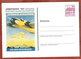 Privatpostkarte PP 106 Schloss Rheydt, Flugzeug Tag Der Briefmarke, Ungebraucht (13154) - Cartoline Private - Nuovi