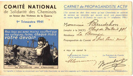 COMITE NATIONAL DE SOLIDARITE DES CHEMINOTS . 1941 . SNCF - Andere