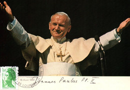 15135  Pèlerinage  De Sa Sainteté  PAPE JEAN PAUL II  à Lourdes 15 Aout 1983  (65)  (Recto-verso) - Päpste