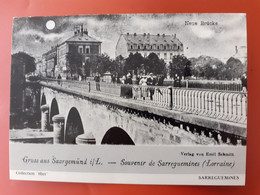Delcampe - 57 Sarreguemines Collection Hier Le Pont Neuf Vers 1897 Remplacé Par Le Pont Des Alliés - Sarreguemines