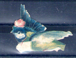 Oiseau Avec Fleur Sur La Tête. Long. 45mm - Tiere