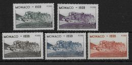 MONACO - 1939 - YVERT N° 195/199 * MLH CHARNIERE LEGERE - COTE = 15 EUR. - LIVRAISON GRATUITE A PARTIR DE 5 EUR ! - Neufs