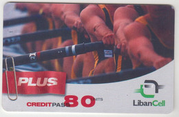 LEBANON - Premiere Plus - Rowing, Libancell Recharge Card 80 Units, Exp.date 30/01/05, Used - Liban