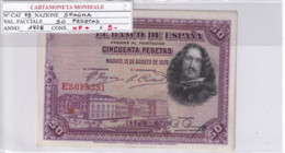 SPAGNA 50 PESETAS 1928 P75 - 50 Pesetas