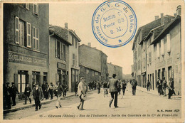 Givors * La Rue De L'industrie * Sortie Des Ouvriers De La Compagnie Fives Lille * Cachet Service Des GVC Du Rhône - Givors