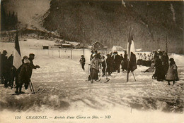 Chamonix Mont Blanc * Arrivée D'une Course En Skis * Sports D'hiver Ski Skieur - Chamonix-Mont-Blanc