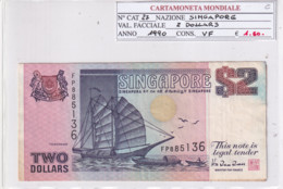 SINGAPORE 2 DOLLARS 1990 P27 - Singapur