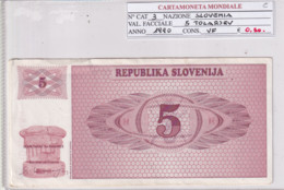 SLOVENIA 5 TOLARJEV 1990 P3 - Slovenië