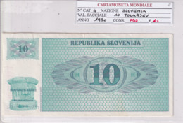 SLOVENIA 10 TOLARJEV 1990 P4 - Eslovenia
