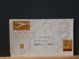 101/387  LETTER TO BELG. 1963  + VIGNETTE - Lettres & Documents