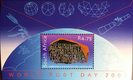 South Africa 2002 World Post Day Minisheet MNH - Nuevos