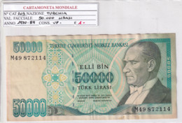 TURCHIA 50'000 LIRASI 1970-89 P203 - Turquie